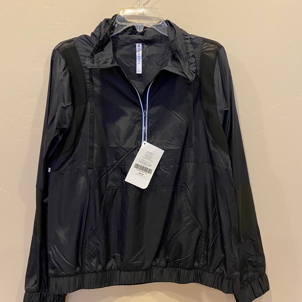Black windbreaker